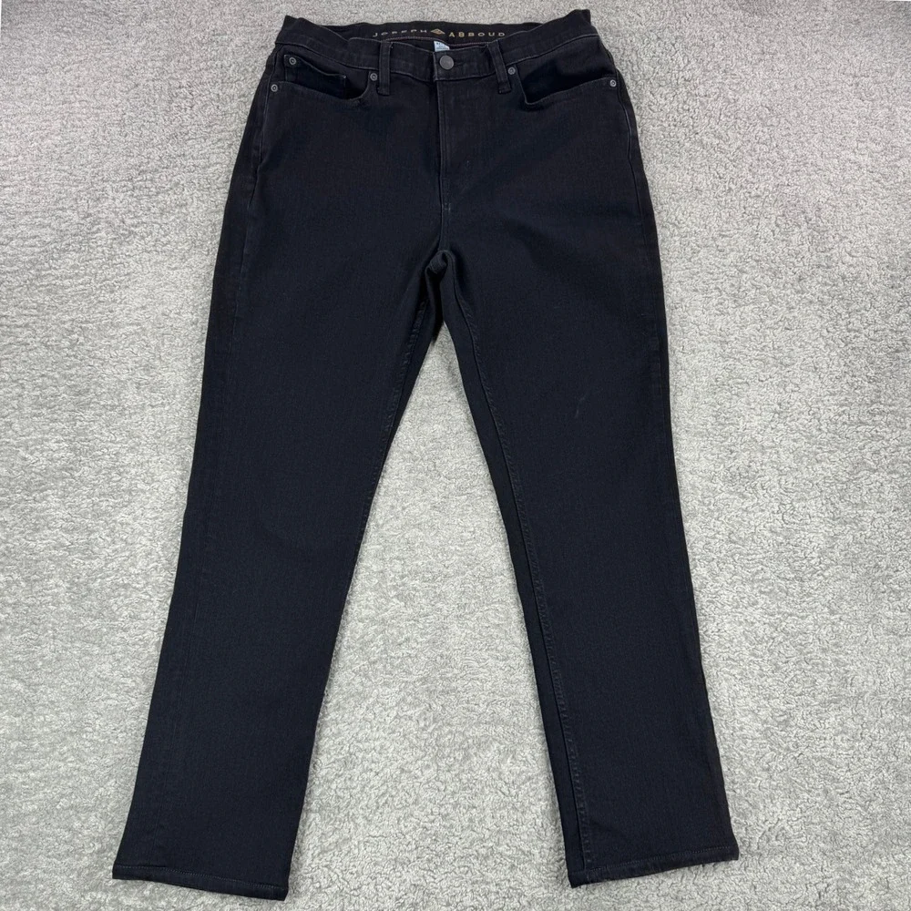 Joseph Abboud Mens Black Straight Leg Stretch Jeans 32x30 Solid Casual Pants